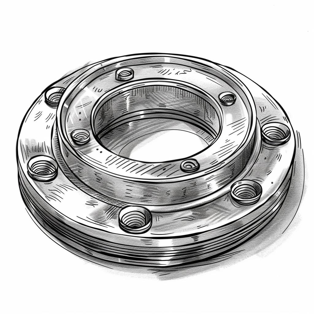 technical sketch of a tema flange